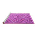 Sideview of Machine Washable Southwestern Purple Country Area Rugs, wshcon843pur