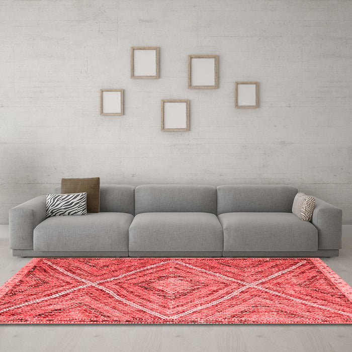 Country Red Washable Rugs