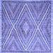 Square Southwestern Blue Country Rug, con843blu