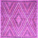 Square Southwestern Purple Country Rug, con843pur