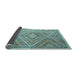 Sideview of Southwestern Light Blue Country Rug, con843lblu