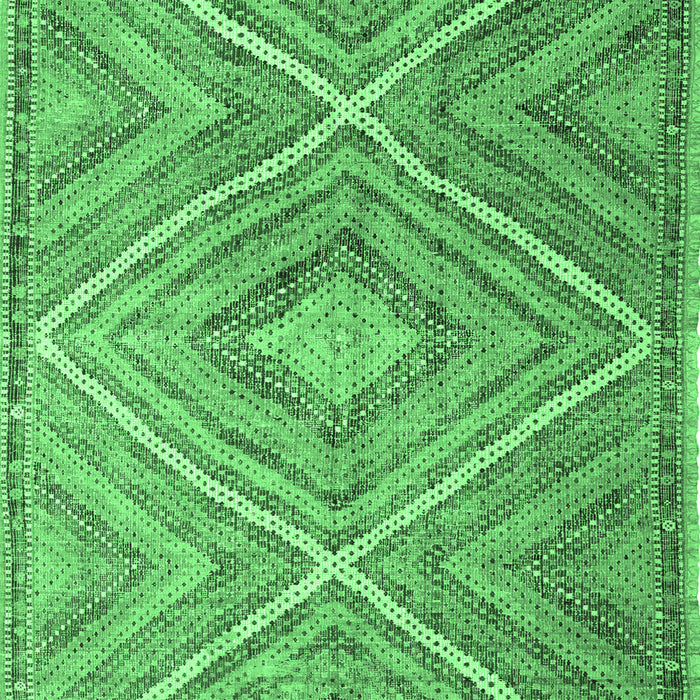 Machine Washable Southwestern Emerald Green Country Area Rugs, wshcon843emgrn