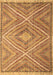 Machine Washable Southwestern Brown Country Rug, wshcon843brn