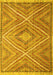 Machine Washable Southwestern Yellow Country Rug, wshcon843yw