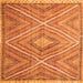 Serging Thickness of Southwestern Orange Country Rug, con843org