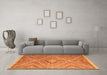 Machine Washable Southwestern Orange Country Area Rugs in a Living Room, wshcon843org