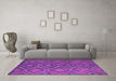 Machine Washable Southwestern Purple Country Area Rugs in a Living Room, wshcon844pur