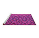 Sideview of Machine Washable Southwestern Pink Country Rug, wshcon844pnk