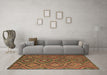 Machine Washable Southwestern Brown Country Rug in a Living Room,, wshcon844brn