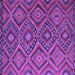 Square Machine Washable Southwestern Purple Country Area Rugs, wshcon844pur