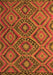 Serging Thickness of Machine Washable Southwestern Orange Country Area Rugs, wshcon844org