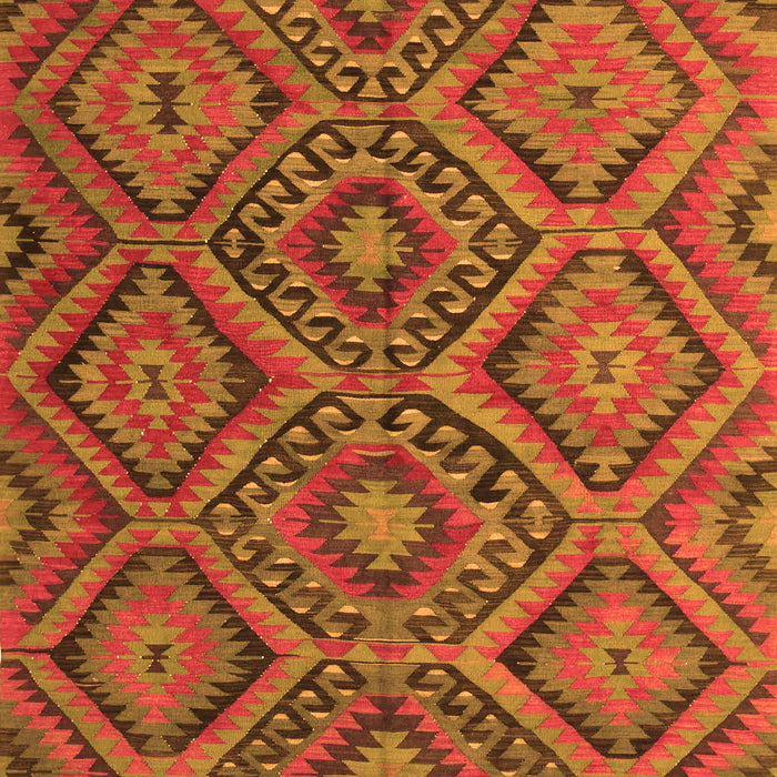 Serging Thickness of Machine Washable Southwestern Orange Country Area Rugs, wshcon844org