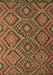 Machine Washable Southwestern Brown Country Rug, wshcon844brn