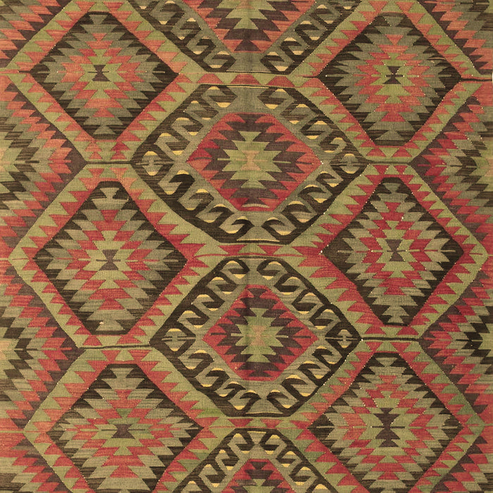 Machine Washable Southwestern Brown Country Rug, wshcon844brn