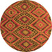 Machine Washable Southwestern Orange Country Area Rugs, wshcon844org