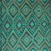 Square Southwestern Turquoise Country Rug, con844turq