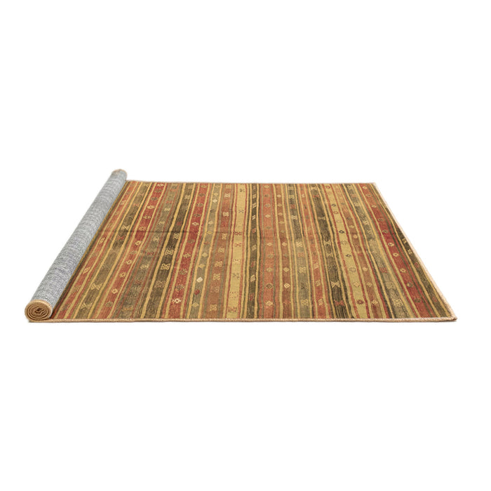 Sideview of Machine Washable Southwestern Brown Country Rug, wshcon845brn