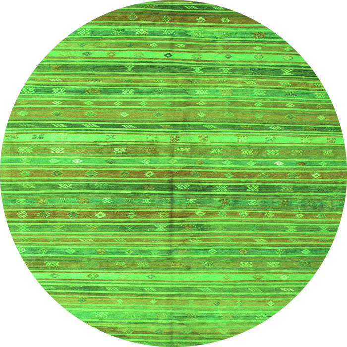 Square Southwestern Green Country Rug, con845grn