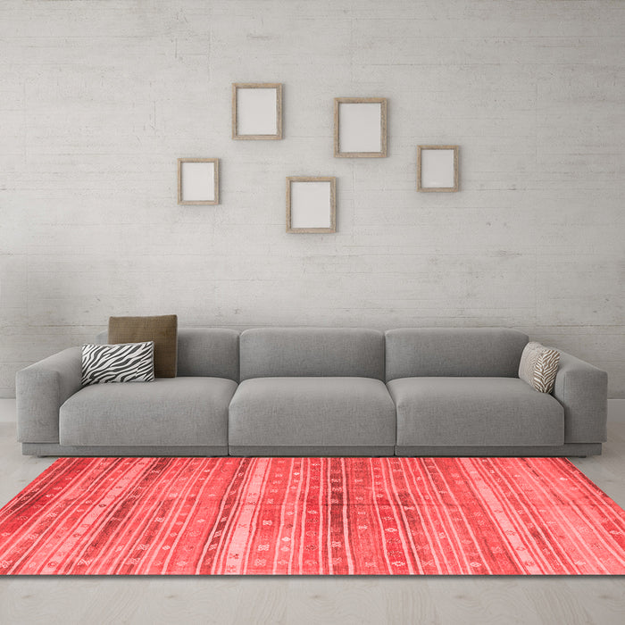 Country Red Washable Rugs