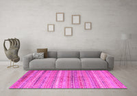 Machine Washable Southwestern Pink Country Rug, wshcon845pnk