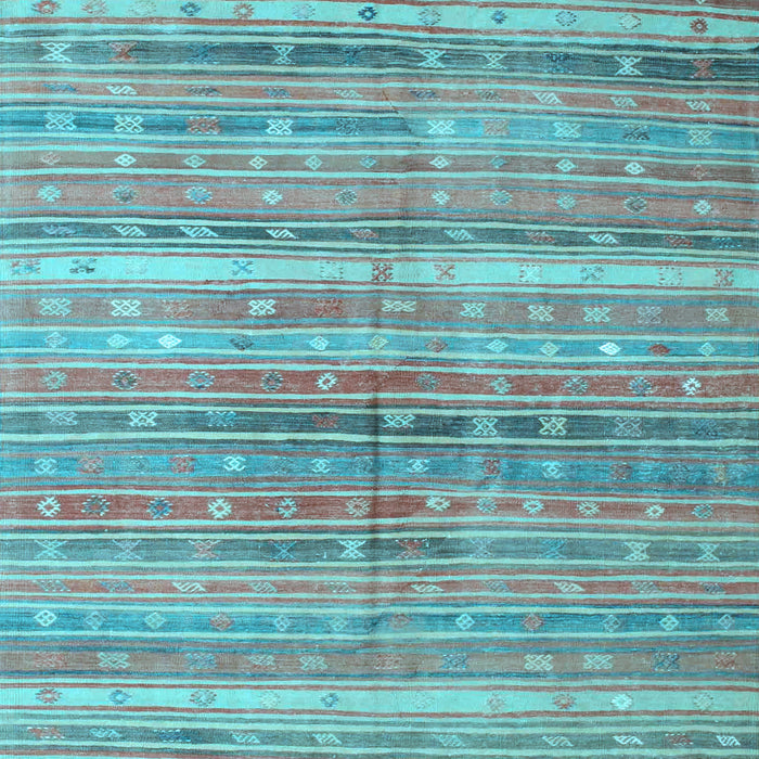 Machine Washable Southwestern Light Blue Country Rug, wshcon845lblu
