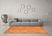 Machine Washable Southwestern Orange Country Area Rugs in a Living Room, wshcon846org