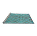 Sideview of Machine Washable Southwestern Light Blue Country Rug, wshcon846lblu