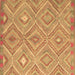 Square Southwestern Brown Country Rug, con846brn