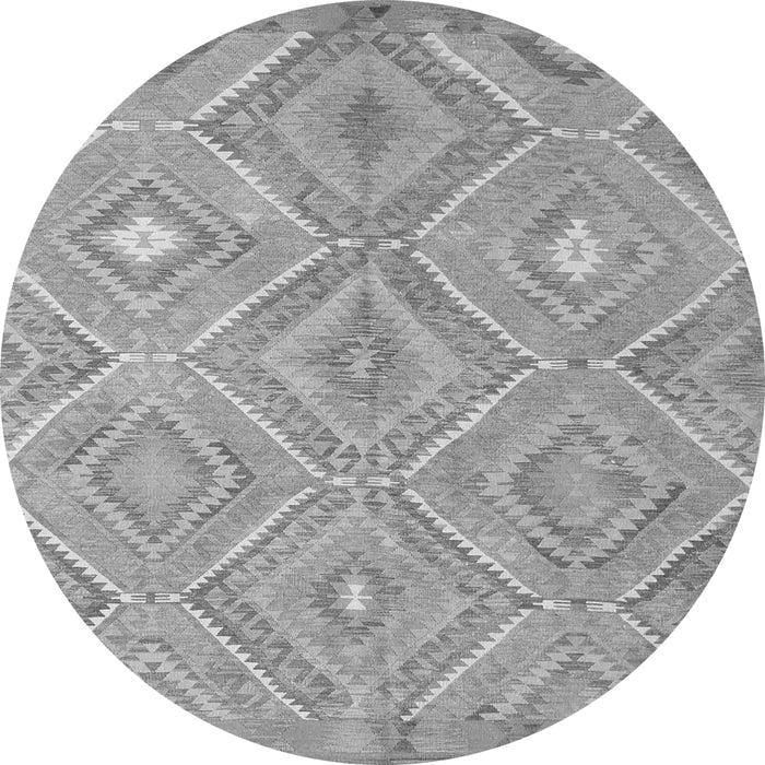 Square Southwestern Gray Country Rug, con846gry