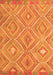 Serging Thickness of Machine Washable Southwestern Orange Country Area Rugs, wshcon846org
