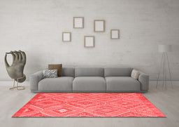 Country Red Washable Rugs