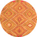 Machine Washable Southwestern Orange Country Area Rugs, wshcon846org