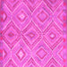 Square Southwestern Pink Country Rug, con846pnk