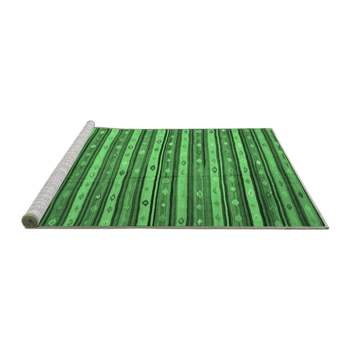 Sideview of Machine Washable Oriental Emerald Green Traditional Area Rugs, wshcon847emgrn
