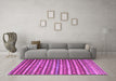 Machine Washable Oriental Purple Traditional Area Rugs in a Living Room, wshcon847pur