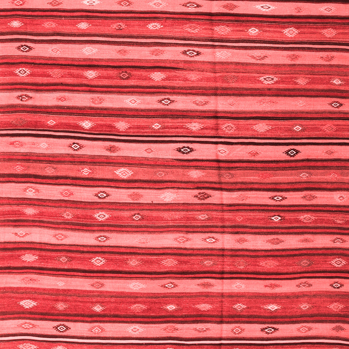 Machine Washable Oriental Red Traditional Rug, wshcon847red