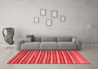 Machine Washable Oriental Red Traditional Rug, wshcon847red