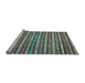 Sideview of Machine Washable Oriental Light Blue Traditional Rug, wshcon847lblu