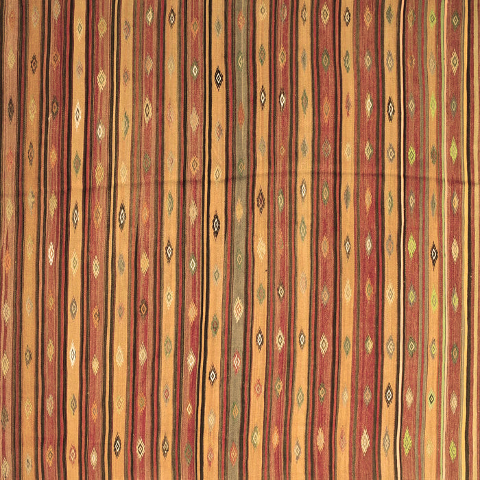 Square Machine Washable Oriental Brown Traditional Rug, wshcon847brn