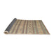 Thickness of Contemporary Dark Almond Brown Modern Rug, con848