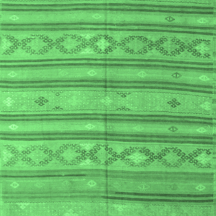 Machine Washable Abstract Emerald Green Contemporary Area Rugs, wshcon848emgrn
