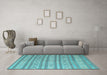 Machine Washable Abstract Light Blue Contemporary Rug in a Living Room, wshcon848lblu