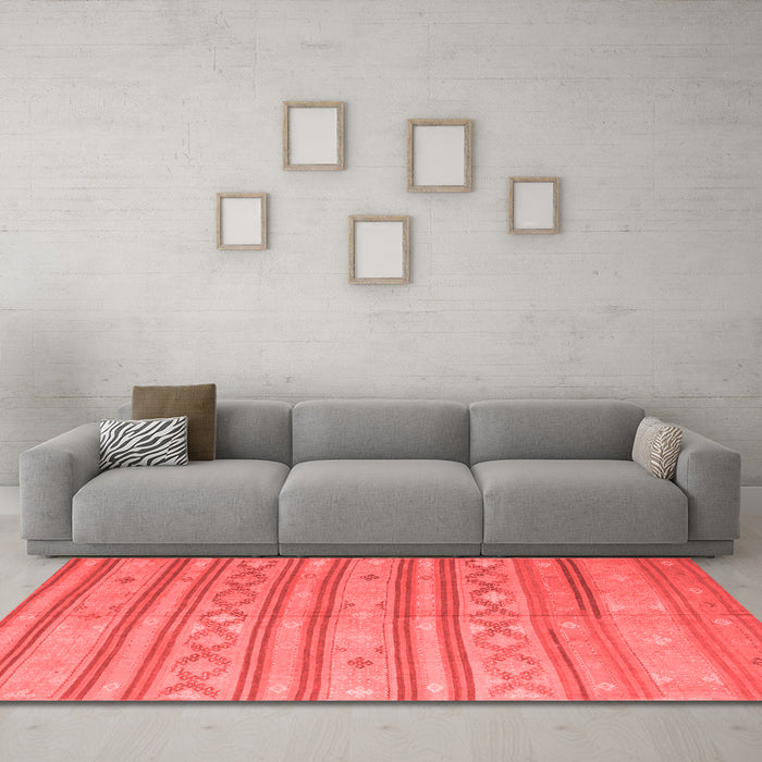 Contemporary Red Washable Rugs