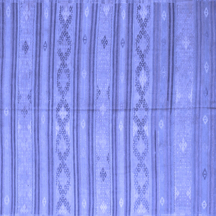 Square Machine Washable Abstract Blue Contemporary Rug, wshcon848blu