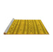 Sideview of Machine Washable Abstract Yellow Contemporary Rug, wshcon848yw