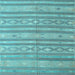 Square Abstract Light Blue Contemporary Rug, con848lblu