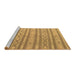 Sideview of Machine Washable Abstract Brown Contemporary Rug, wshcon848brn