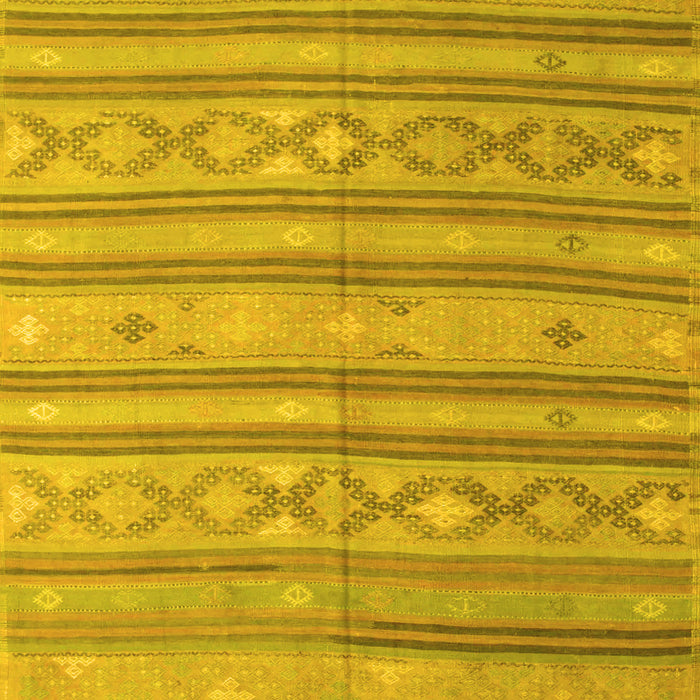 Abstract Yellow Contemporary Rug, con848yw