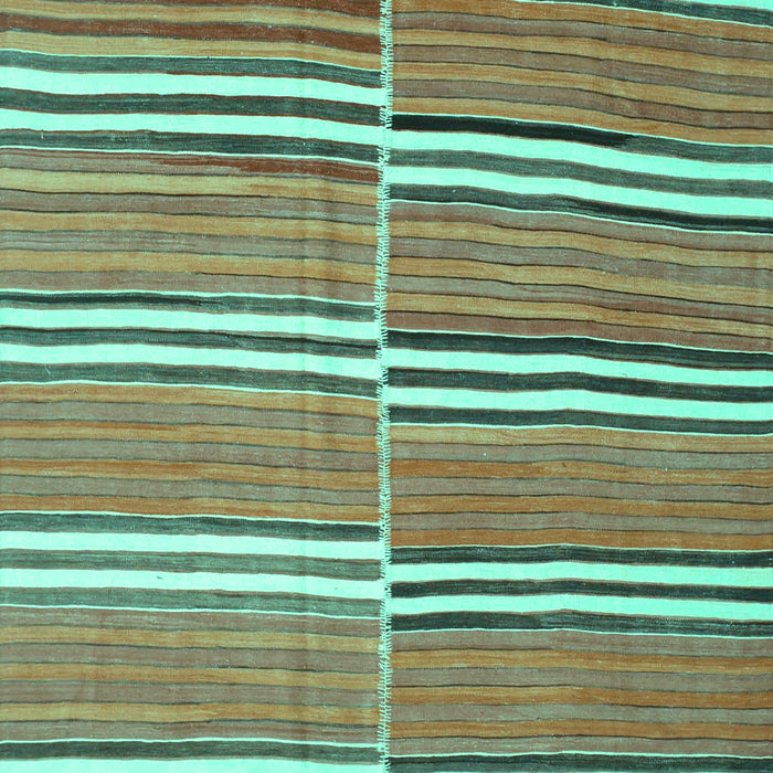 Machine Washable Oriental Turquoise Traditional Area Rugs, wshcon849turq