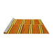 Sideview of Machine Washable Oriental Yellow Traditional Rug, wshcon849yw